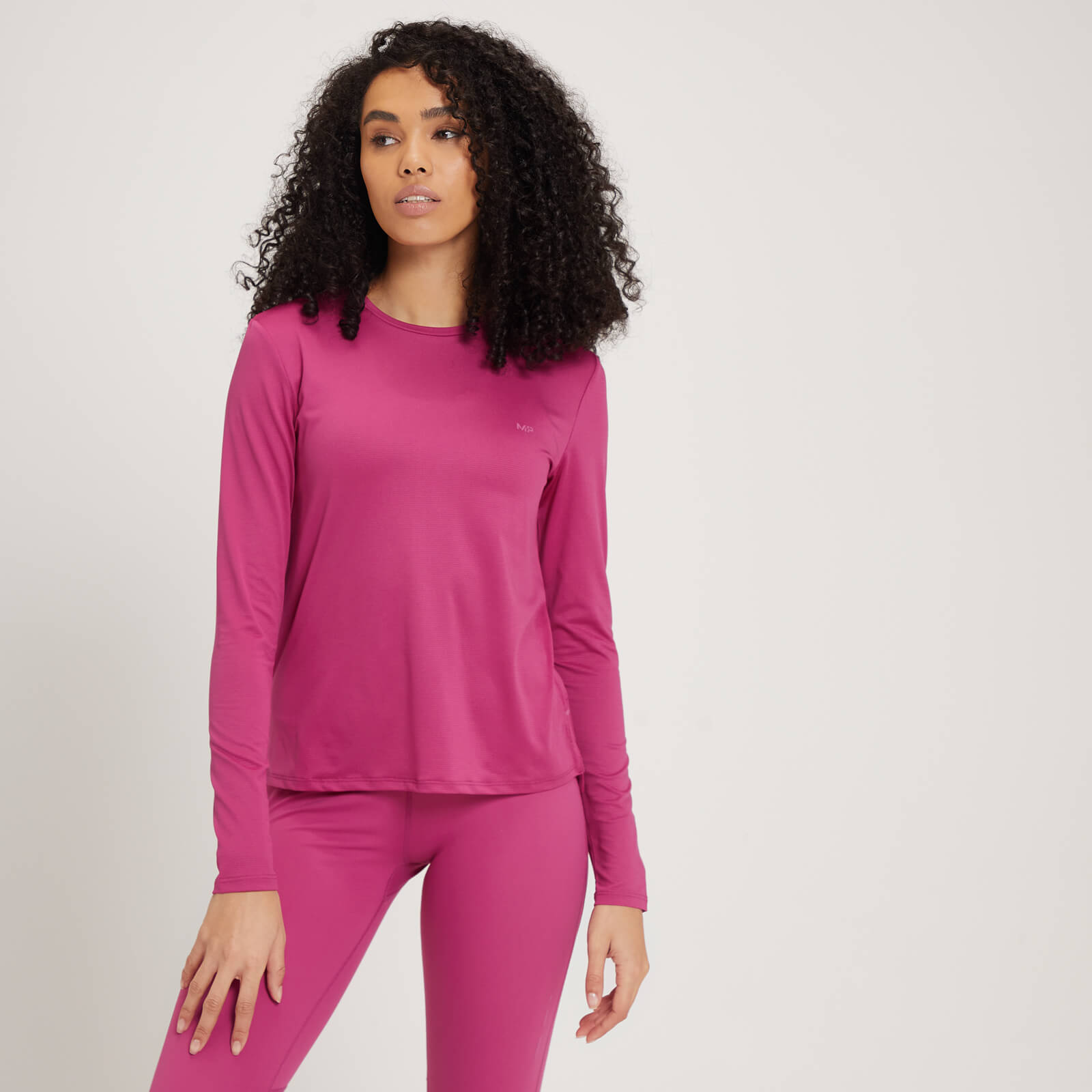 T-shirt à manches longues MP Power Ultra pour femmes – Sangria