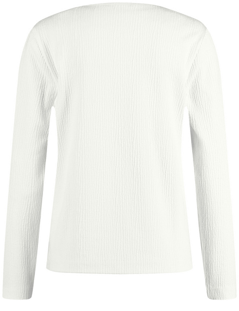 Langarmshirt aus Struktur-Jersey