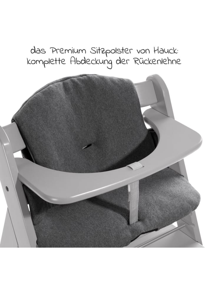 Hauck Hochstuhl Alpha Plus Grau im Sparset inkl. Sitzkissen in grau,schwarz günstig kaufen onesize