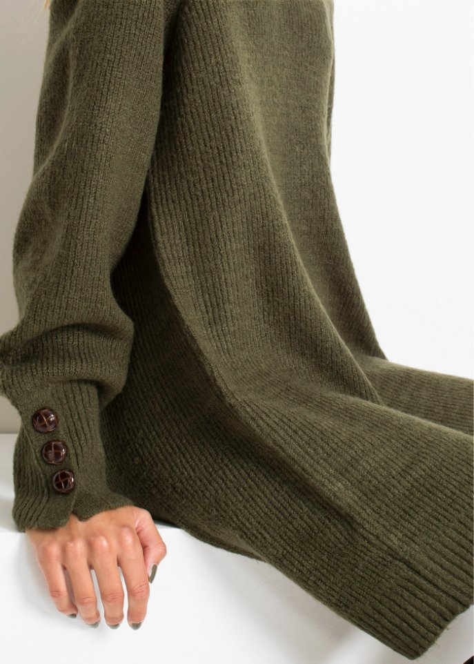 Longpullover mit Knöpfen