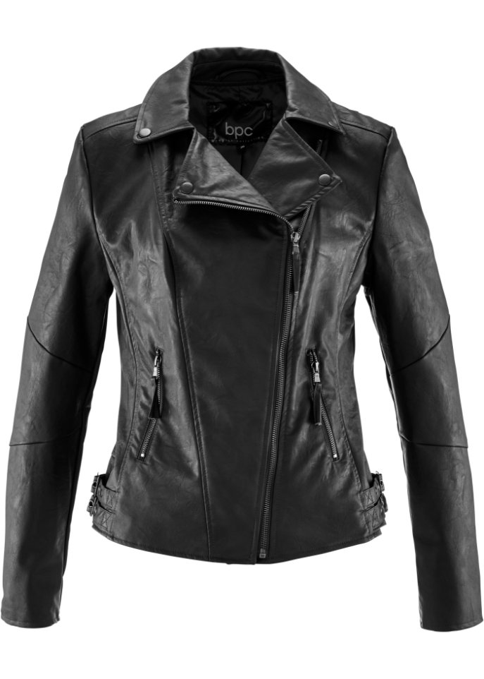 Lederimitat-Jacke