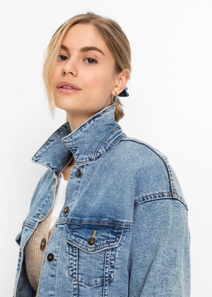 Jeansjacke in Oversize
