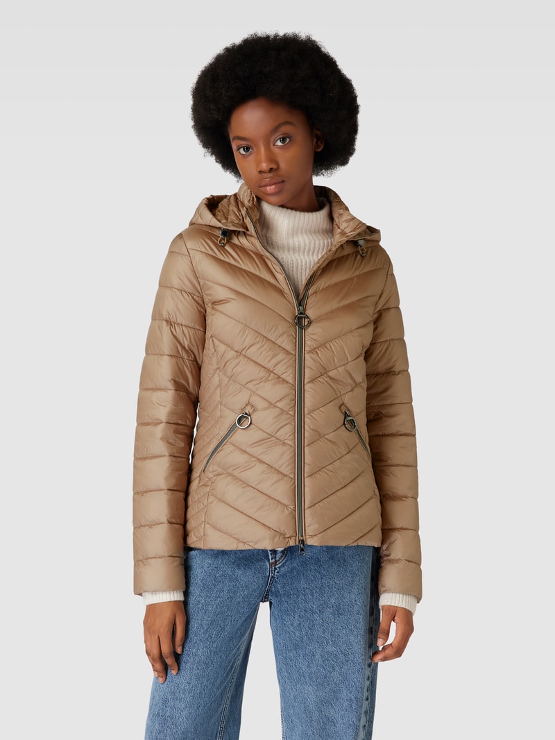 Steppjacke mit Stehkragen in sand