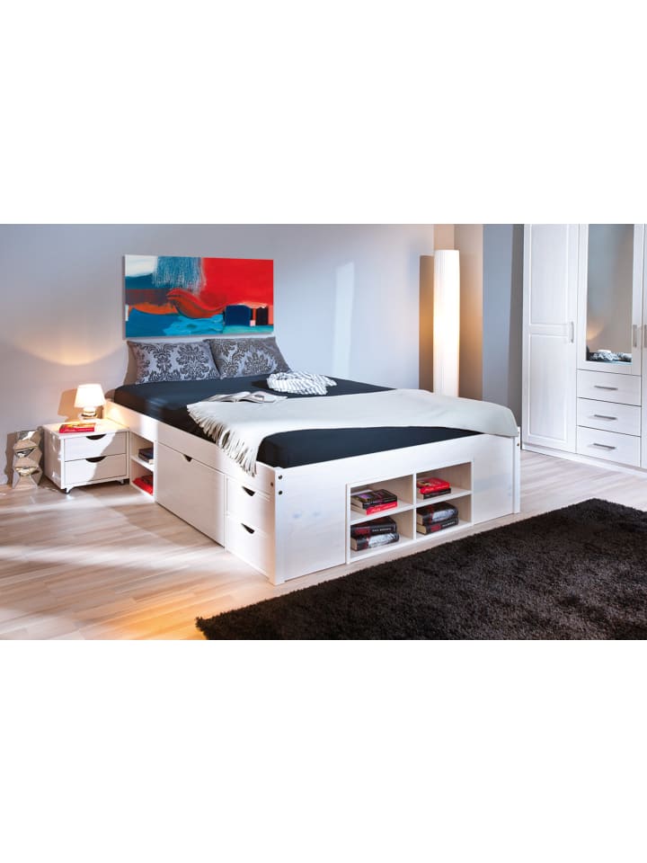 ebuy24 Bett Till Weiß 199 x 146 cm günstig kaufen onesize