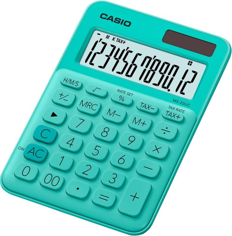 Casio Tischrechner MS-20UC-GN 12-stelliges Display Grün