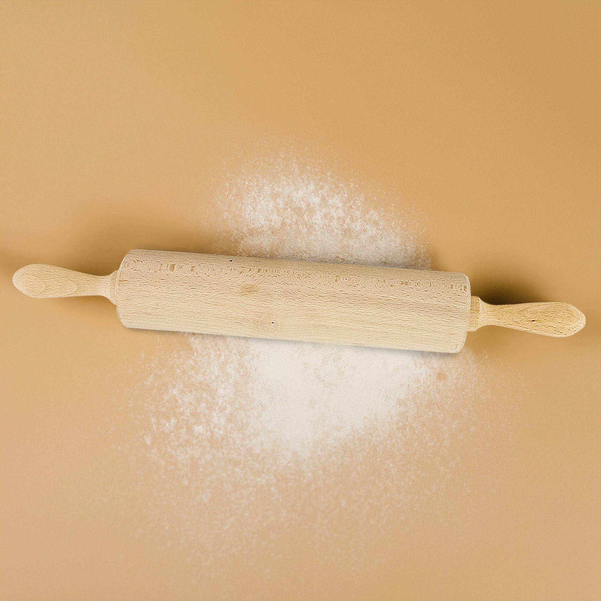 SOHFA Nudelholz 43cm stabiler Ausroller für Teig und Fondant Buchenholz, (ein Nudelholz, 1-tlg., 1er Set), hergstellt in Europa