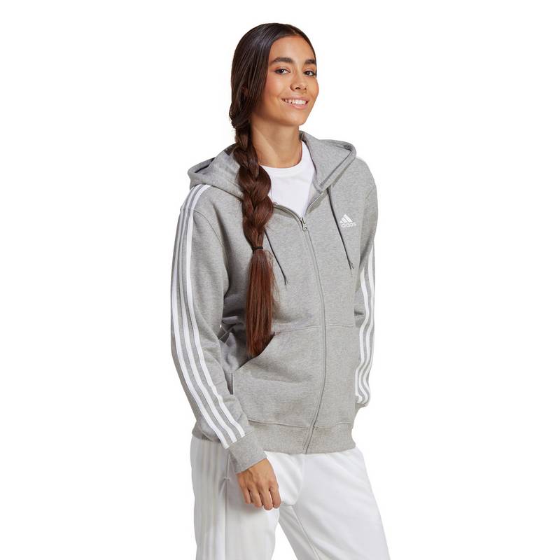 adidas ESSENTIALS 3-STREIFEN FRENCH TERRY Kapuzenjacke Damen