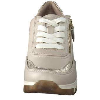 Jana comfort Schnürsneaker in beige