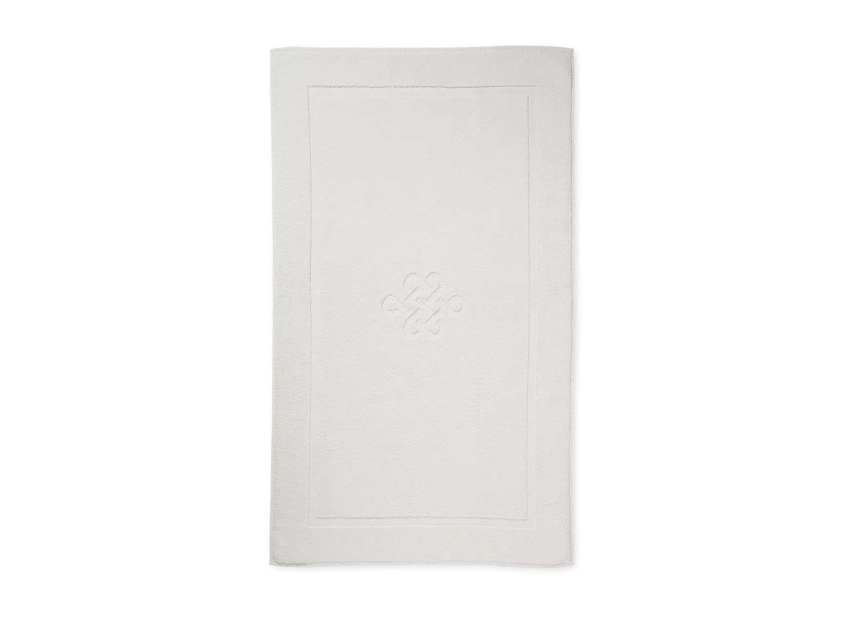 Tapis de bain en coton ultra doux 60 x 90 cm blanc cassé