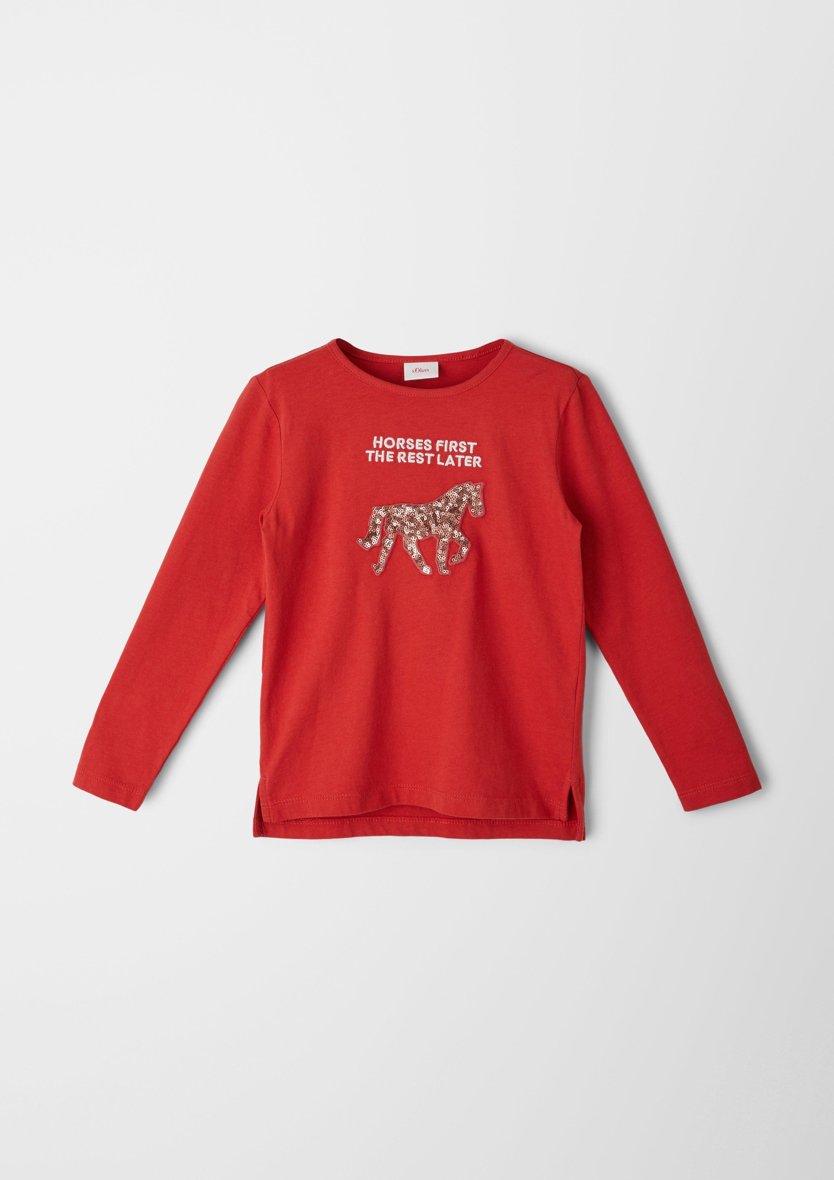 Longsleeve mit Pferdemotiv  2119285-3050