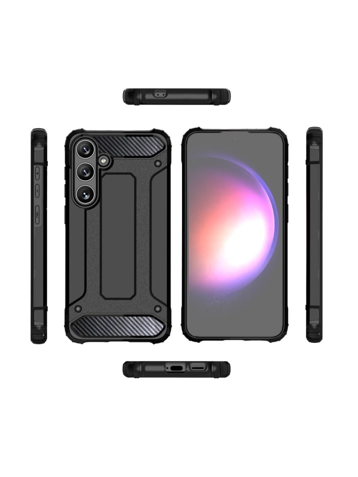 COFI 1453 Panzerschale Outdoor Hülle Stoßfest kompatibel Samsung Galaxy S25 in Schwarz günstig kaufen