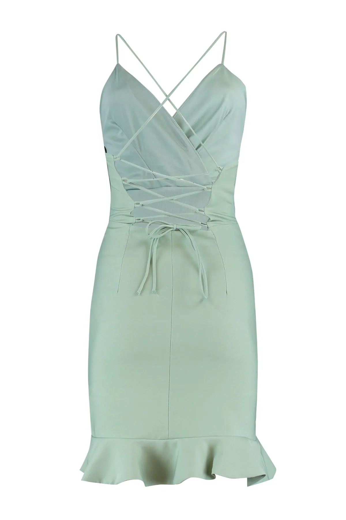 Trendyol Collection  Mintfarbenes Abendkleid mit Trägern TPRSS19BB0042