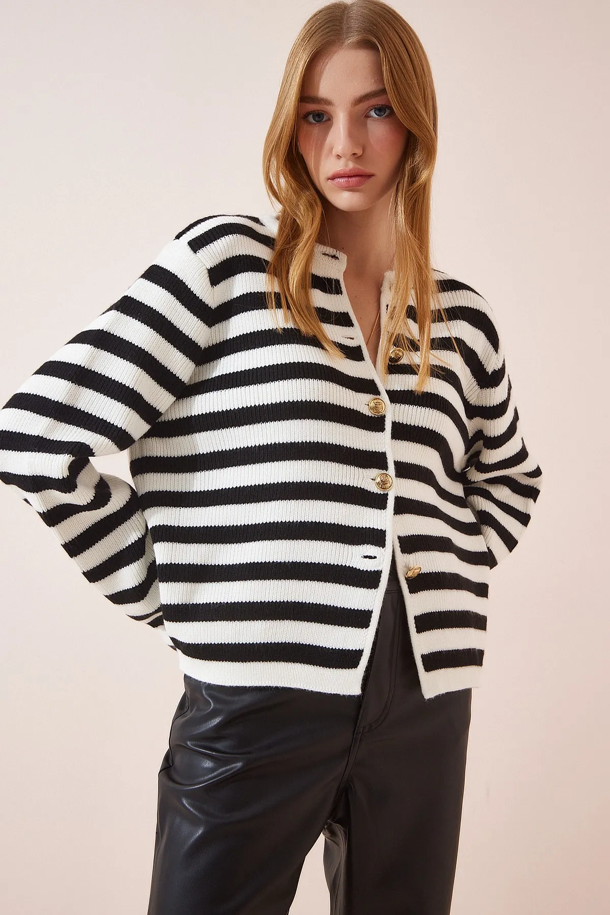 Happiness İstanbul  Strickjacke - Mehrfarbig - Regular Fit