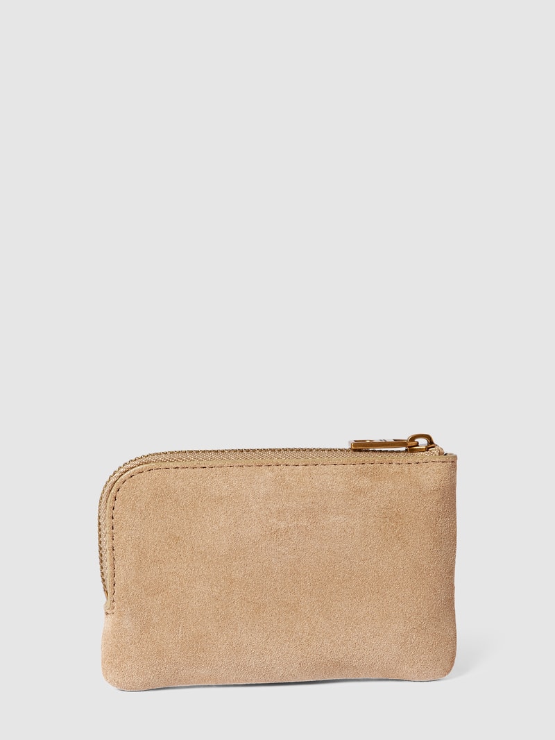 Portemonnaie mit Label-Detail Modell 'MICA' in camel