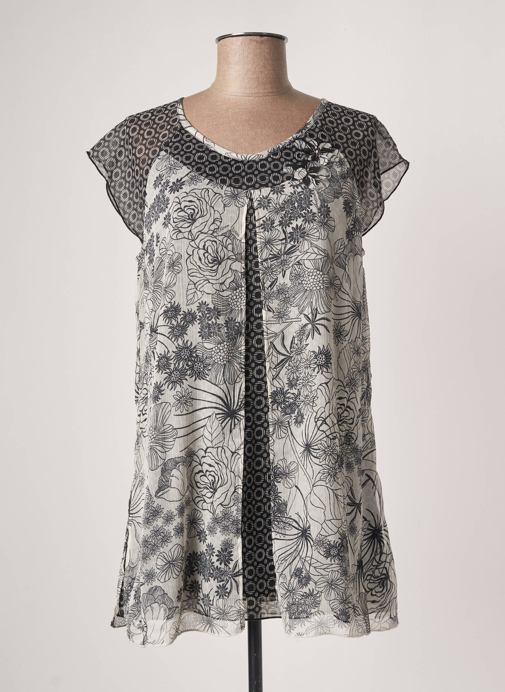 Jac Jac Tuniquemanchecourte Femme couleur gris