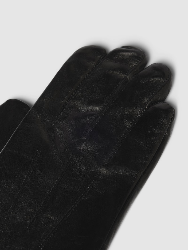 Handschuhe aus Leder in schwarz