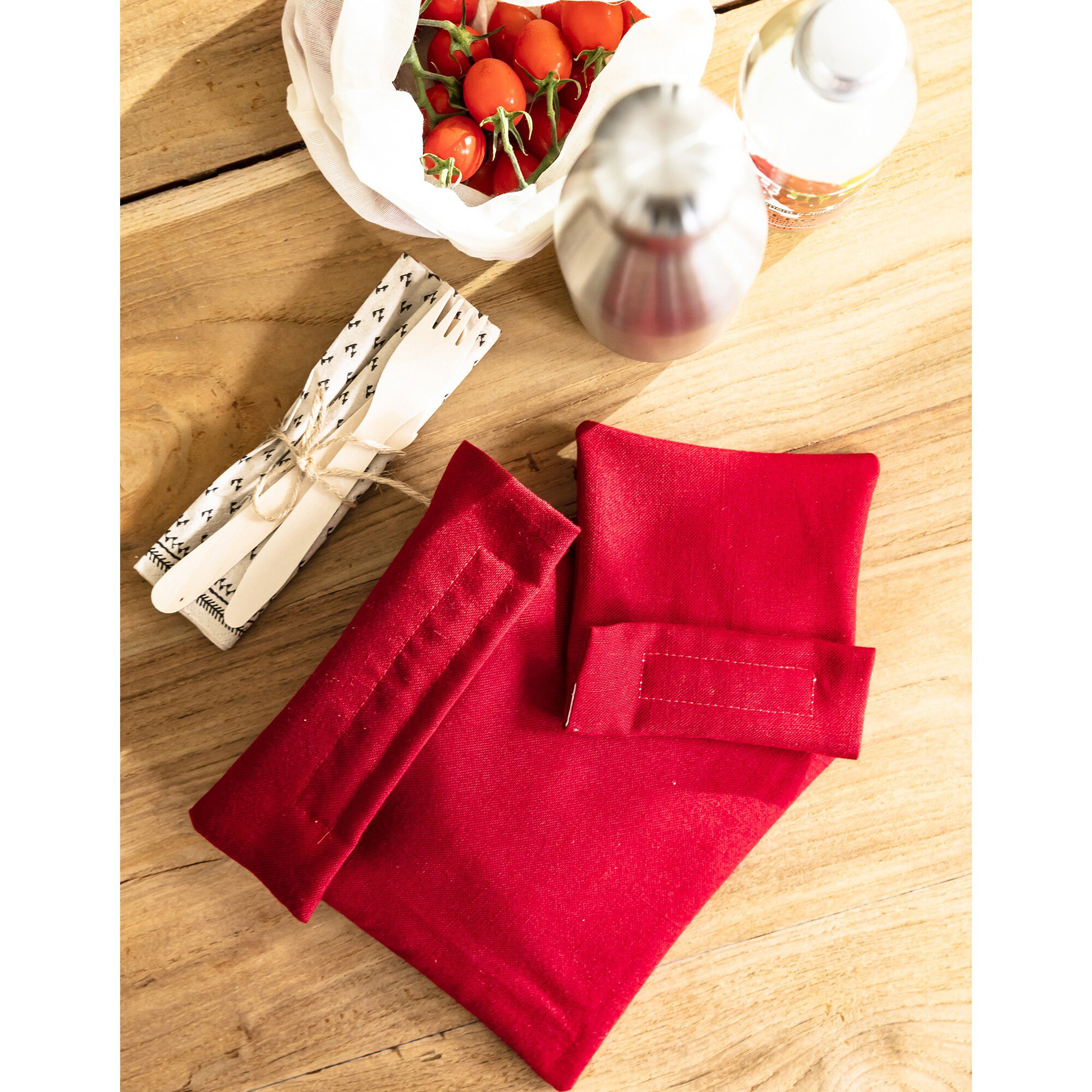 Pochettes alimentaires en tissu pour club sandwich et encas