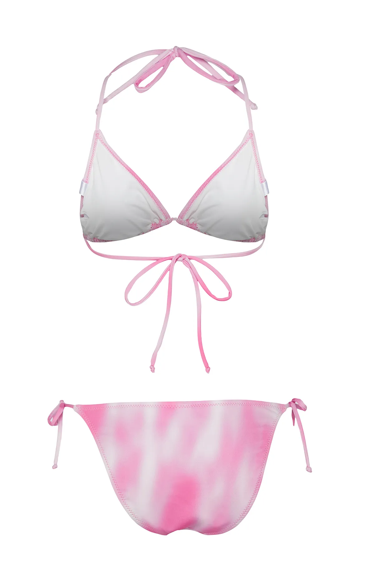 Trendyol Collection  Batik-gemustertes, dreieckig gebundenes reguläres Bikini-Set TBESS22BT0003