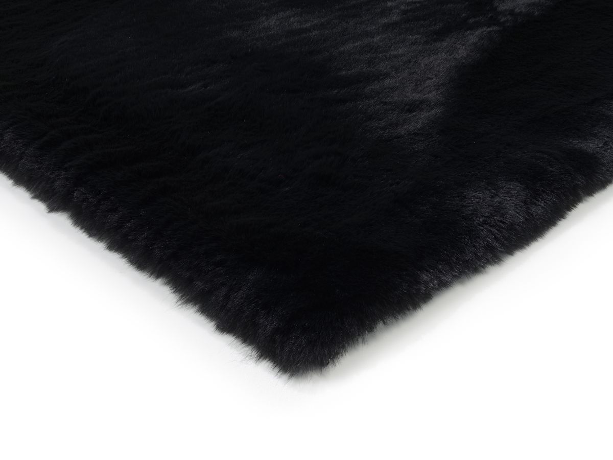 Kunstfell Rabia Soft Schwarz 67 x 130 cm