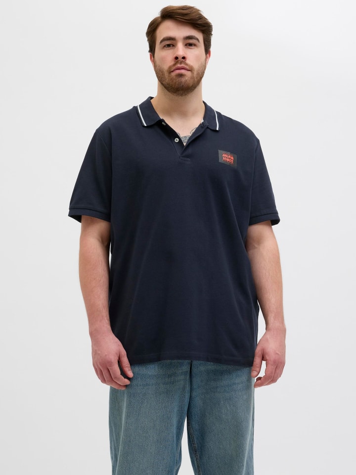 JACK & JONES PLUS Poloshirt in Sky Captain günstig kaufen