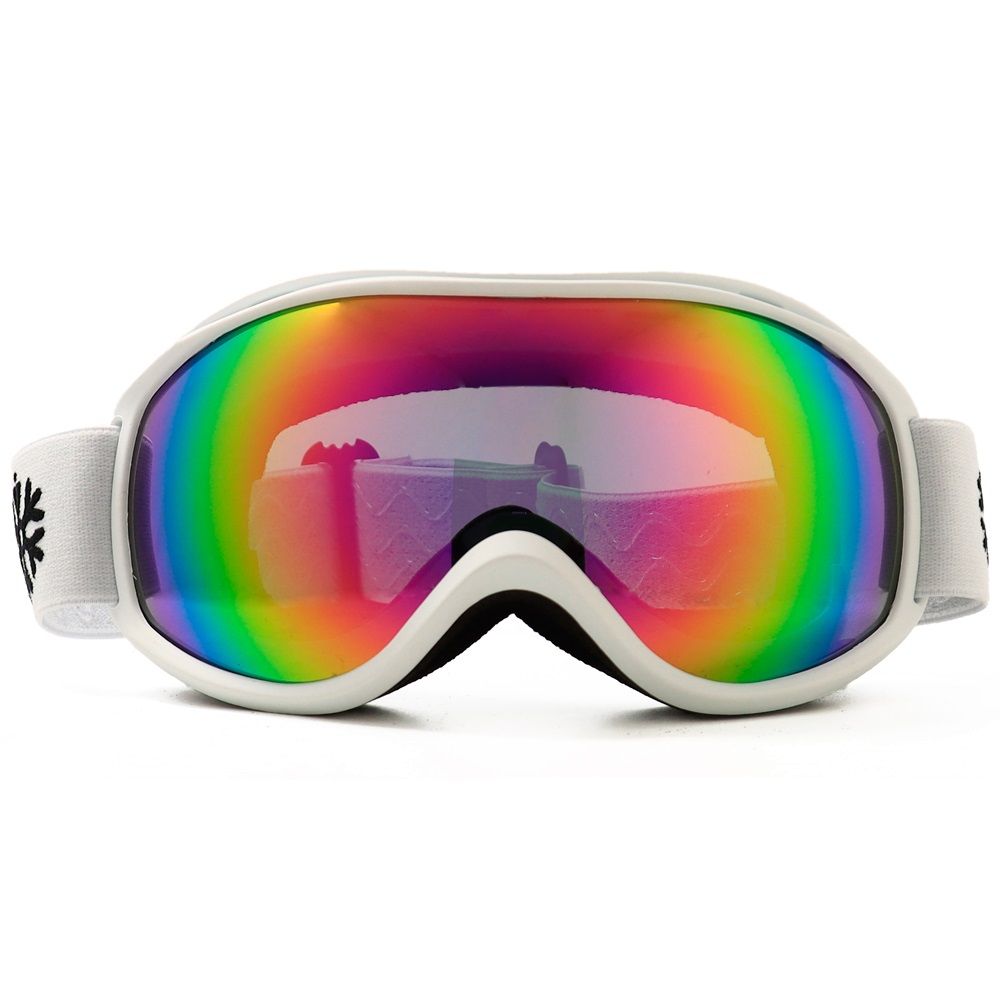 IVOL Weiß Rosa Spiegelglas Skibrille
