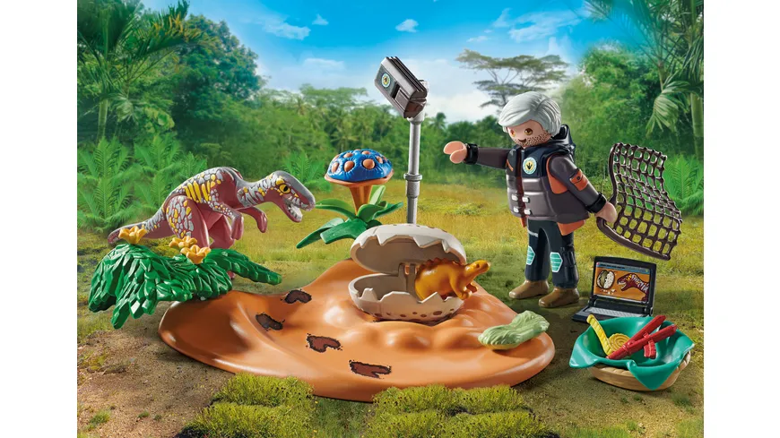 PLAYMOBIL 71526 DINOS Stegosaurus-Nest mit Eierdieb
