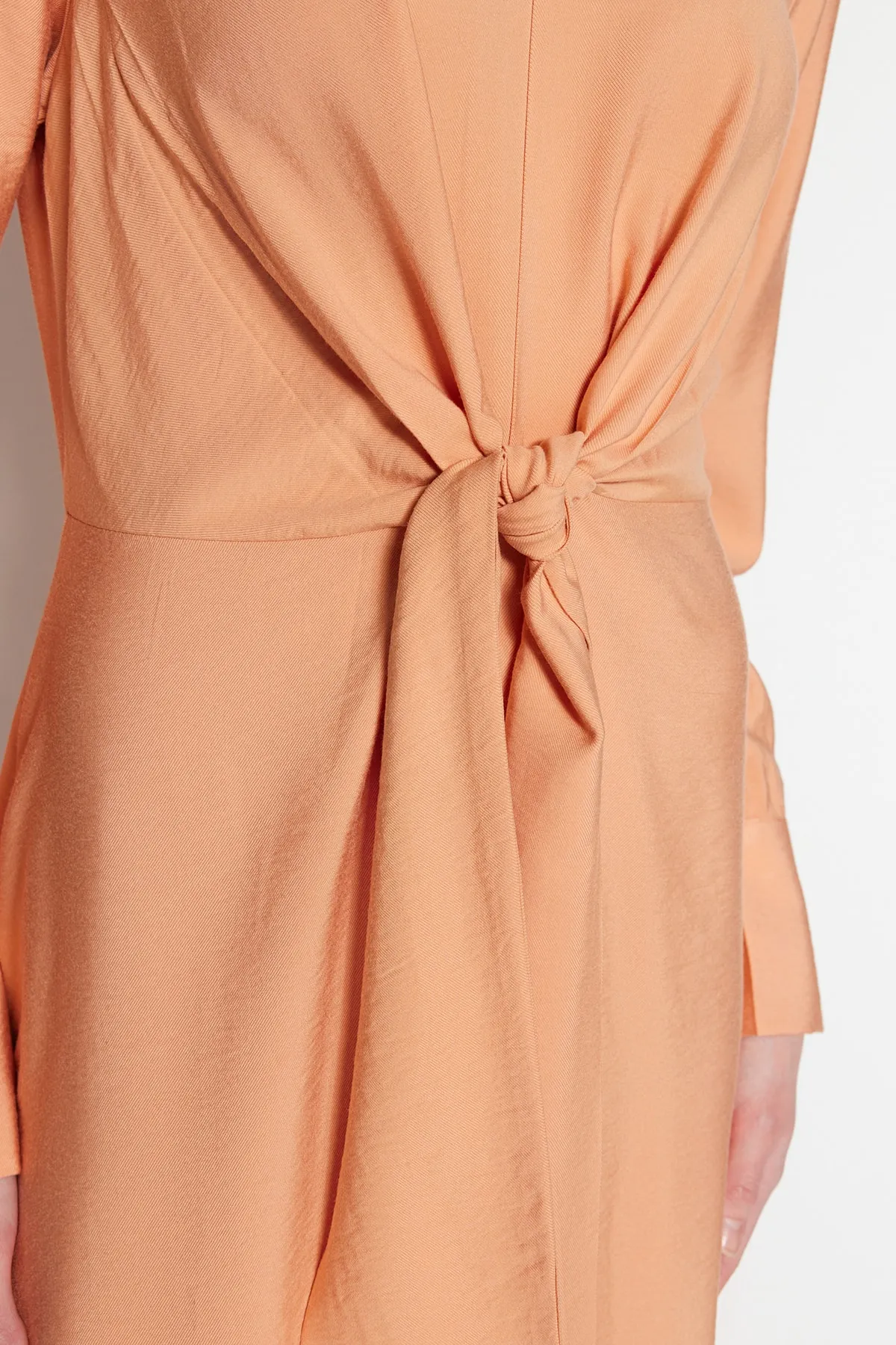Trendyol Modest  Helloranges gewebtes Kleid mit Taillenschnürung TCTSS23EB00221