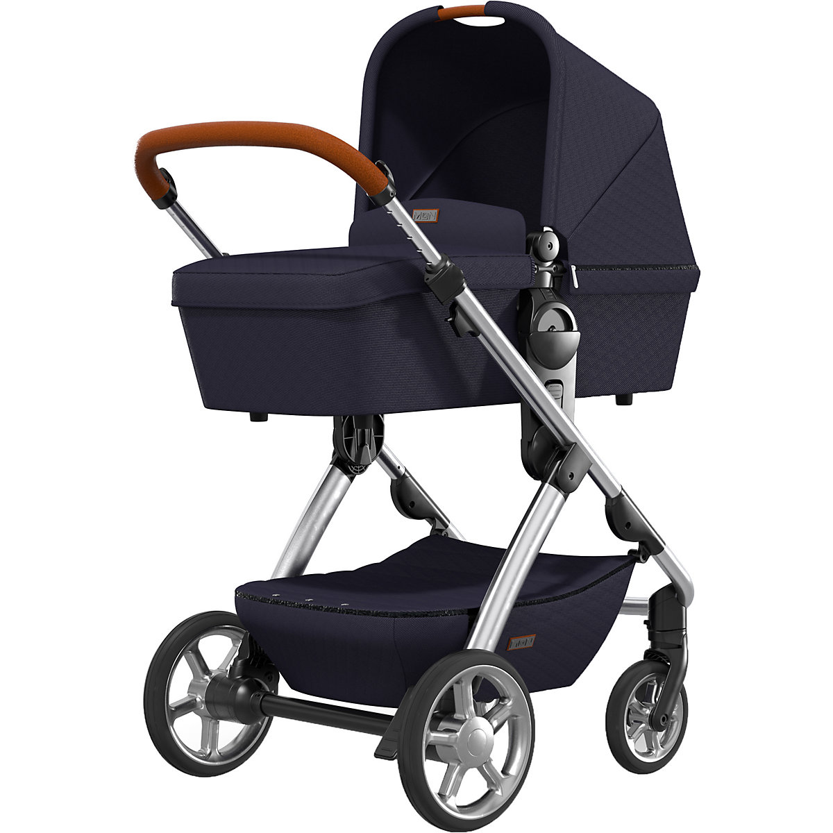 Kombi Kinderwagen N° ONE, navy  original WF , graues Gestell