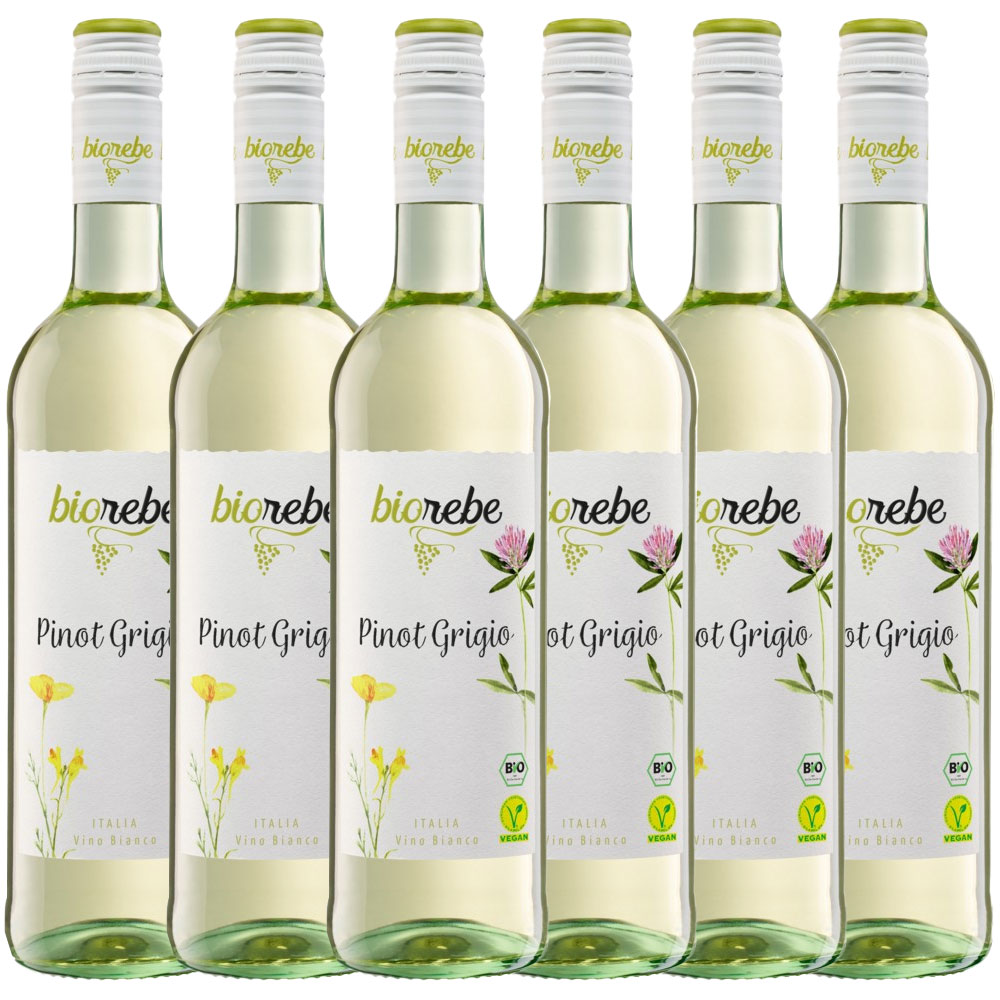 Biorebe BioRebe Pinot Grigio trocken 2021 0,75l 6er Karton