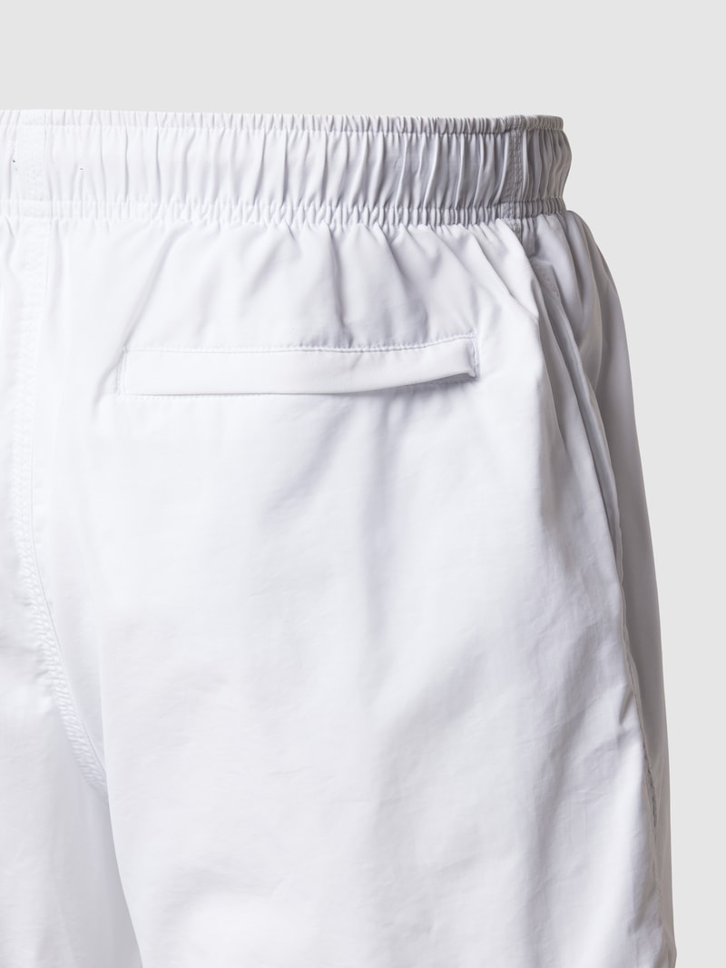 Badehose mit Label-Stitching Modell 'Gregory' in weiß