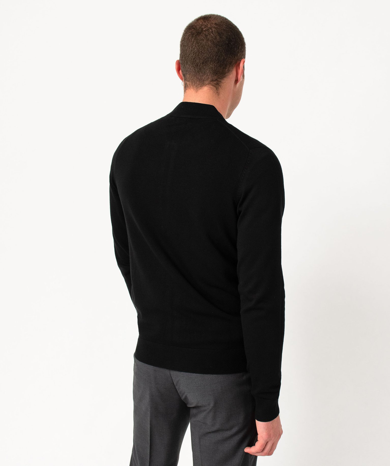 Gilet zippé en maille piquée homme noir | GEMO