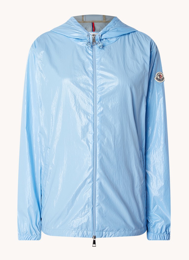 Giacca Moncler Wousse con cappuccio e tasche con zip.