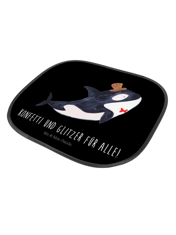 Mr. & Mrs. Panda Auto Sonnenschutz Orca Zylinder mit Spruch in Schwarz günstig kaufen onesize