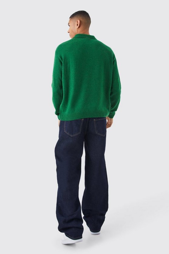 Kastiges Poloshirt mit B-Aufnäher