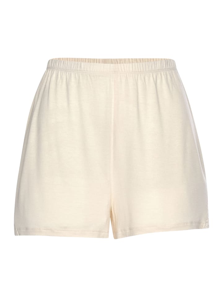 LASCANA Schlafshorts in creme günstig kaufen