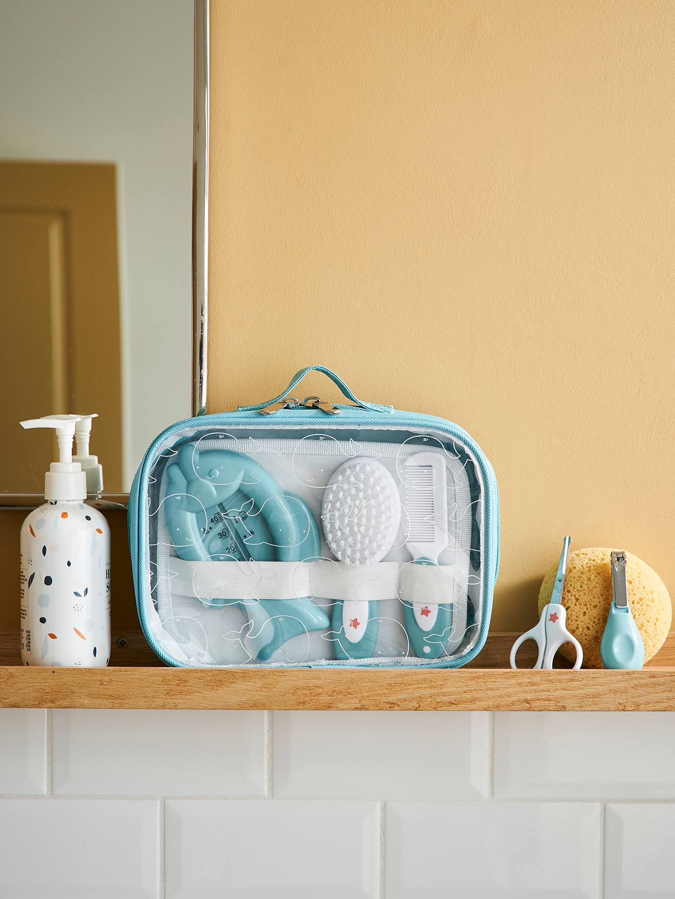 Trousse de toilette et de soin bleu