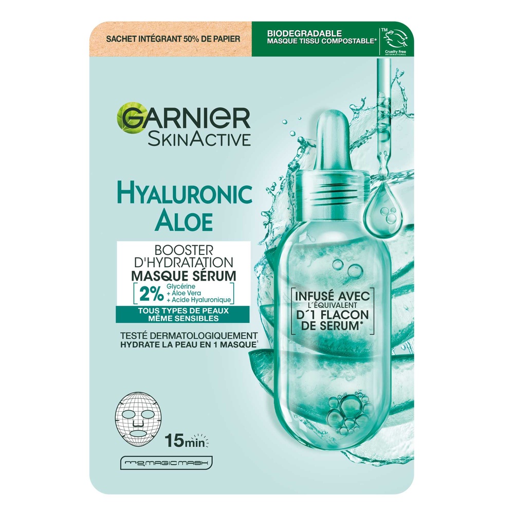 garnier SkinActive Masque Tissu Booster d'Hydratation