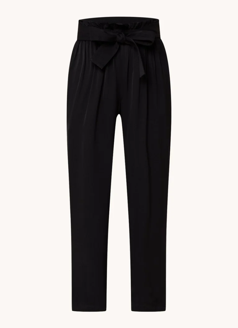 Pantaloni LKBennett Coco, cu croială dreaptă, lungime 7/8, talie înaltă și curea.