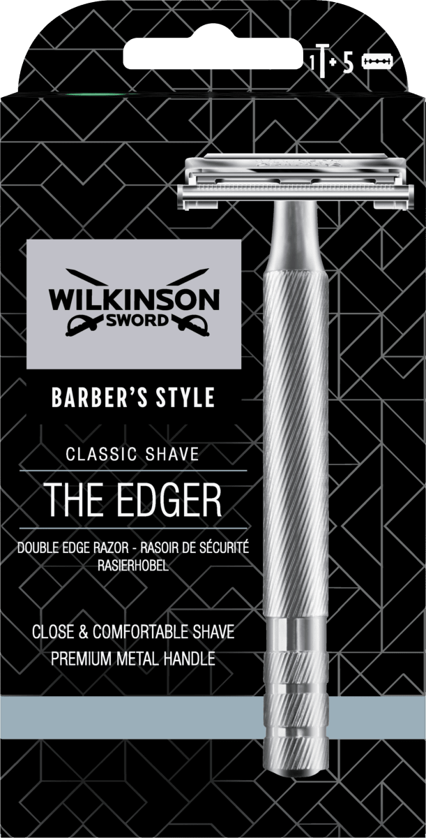 Rasierhobel, Barber´s Style The Edger mit Ersatzklingen, 1 St