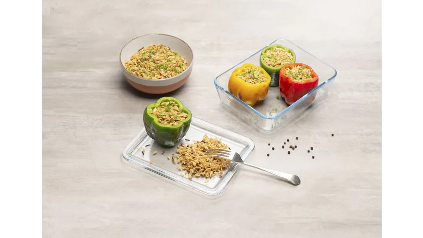 PYREX Mehrzweckform mit Deckel Pure Glass rechteckig 1,5l