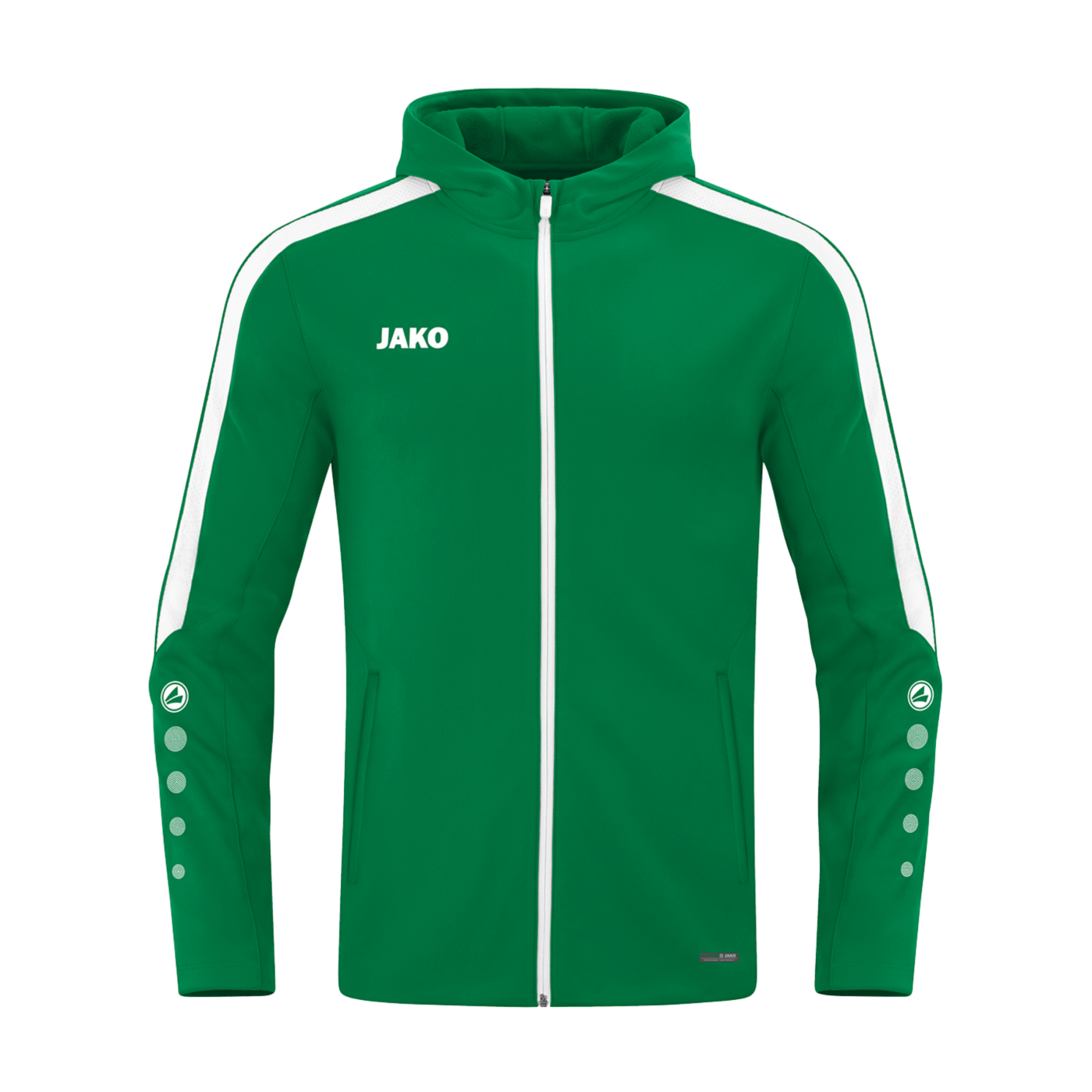 JAKO Power Kapuzenjacke Grün Weiss F200