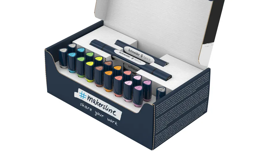 Schneider Twinmarker Paint-It 040 brush+round 27teilig