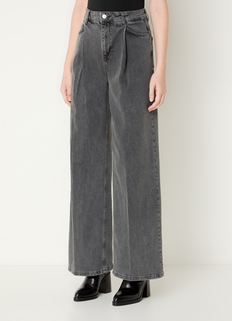 Selected Femme  Olivia high waist wide leg jeans met gekleurde wassing