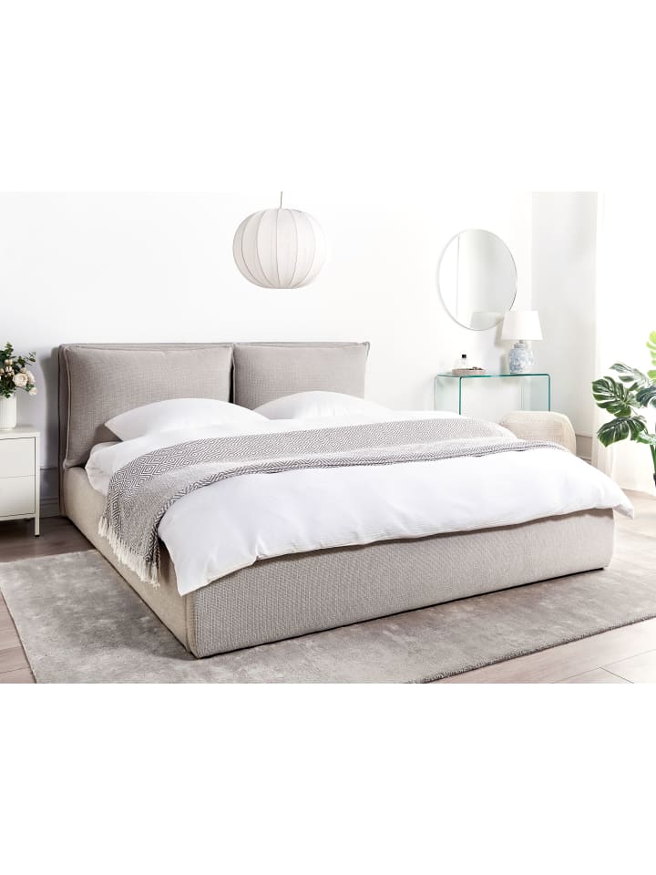Beliani Doppelbett BAJONNA in Grau - (W) 204 x (H) 102 x (L) 235 cm günstig kaufen onesize
