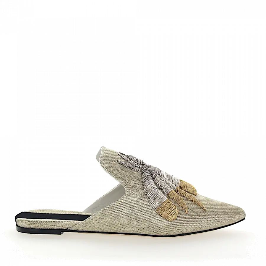 SANAYI 313 - Slipper 112986 Stickerei gold - beige