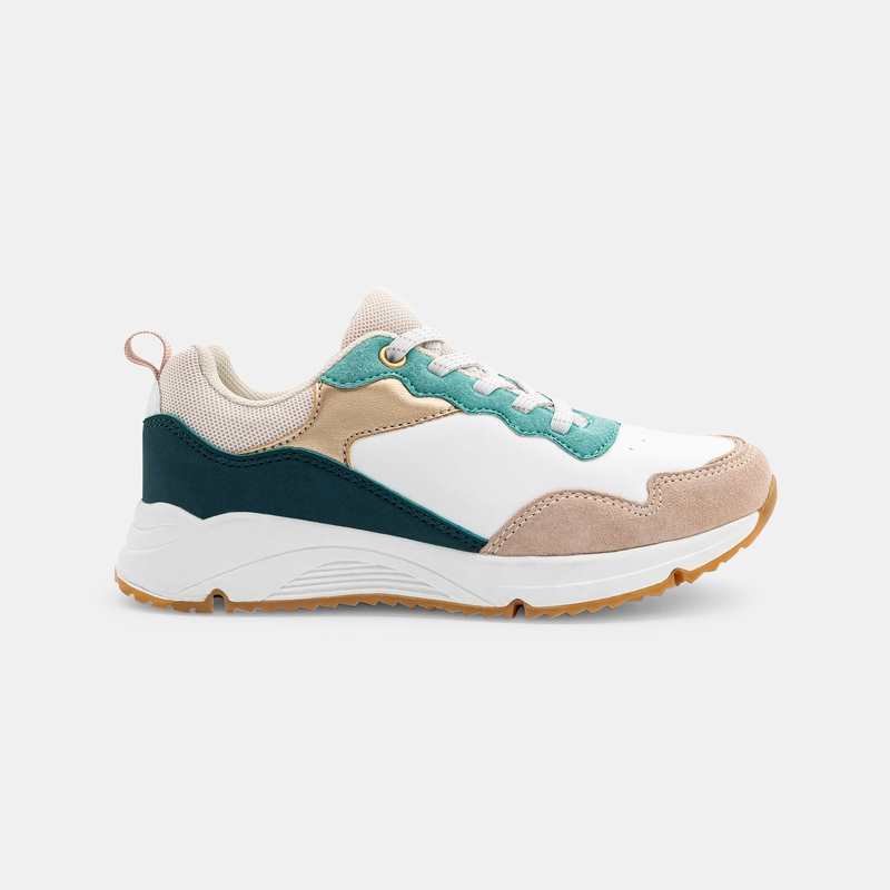 Baskets running vertes fille
