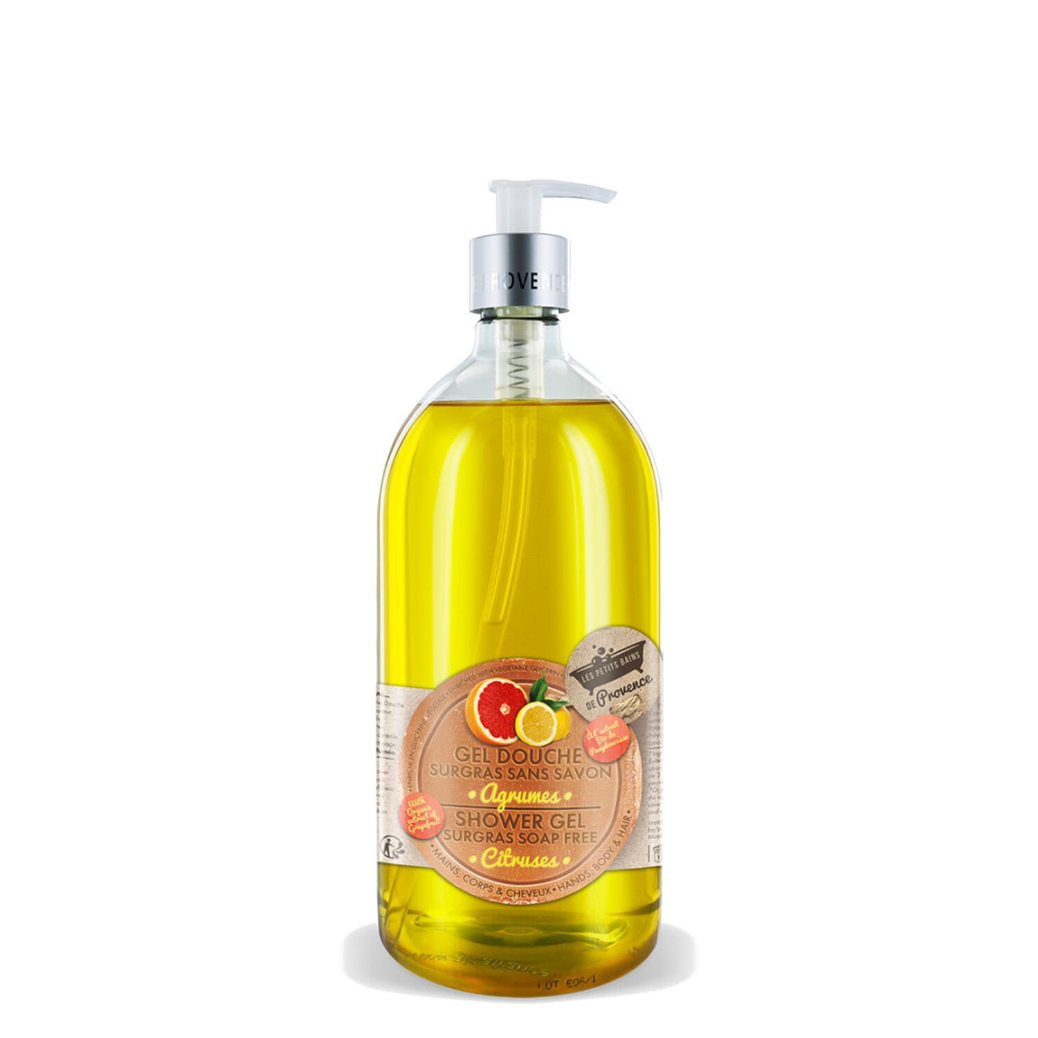 Les Petits Bains de Provence Gel Douche Surgras Sans Savon Parfum Agrumes