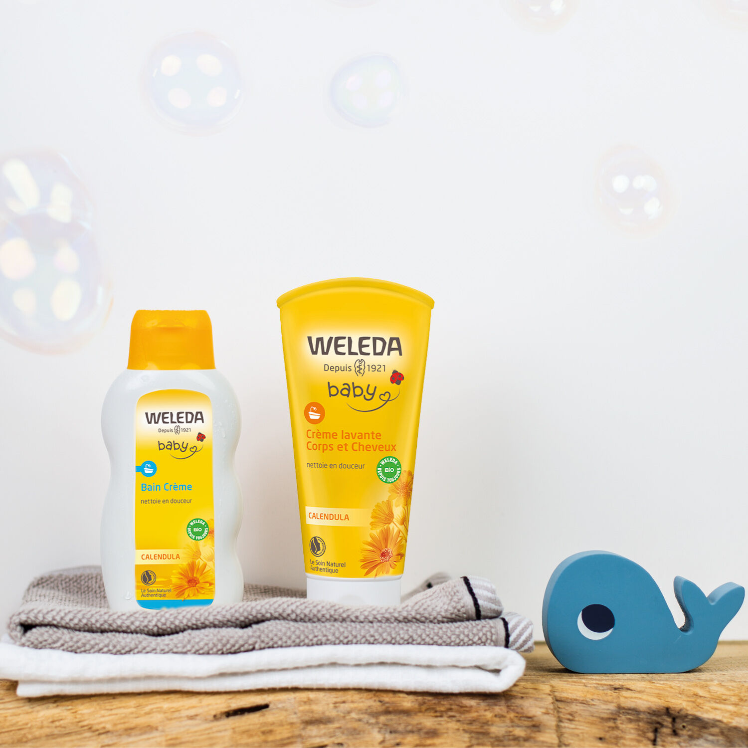 Weleda Calendula Baby Bain Crème pour la Toilette de Bébé - 200 ml