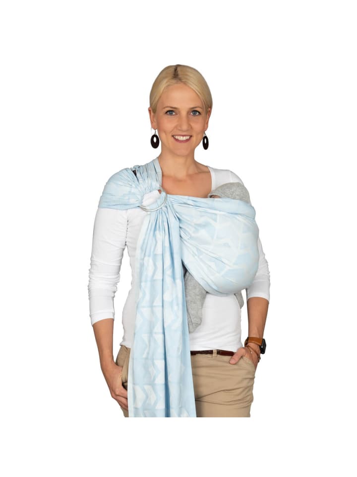 Hoppediz Babytragetuch Ring-Sling kbA in Amsterdam aqua günstig kaufen 70 x 200 cm