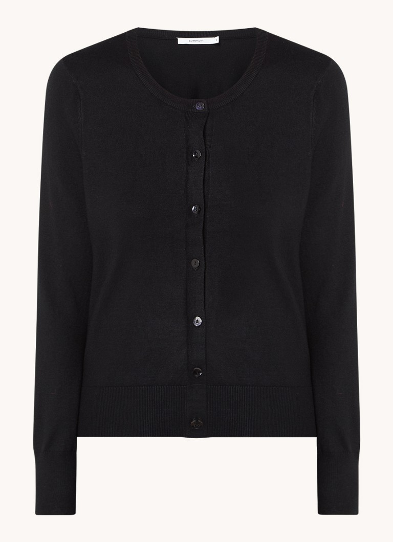 Cardigan estivo a girocollo in maglia fine